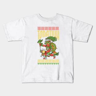 Aztec God of the Sun - Tonatiuh Kids T-Shirt